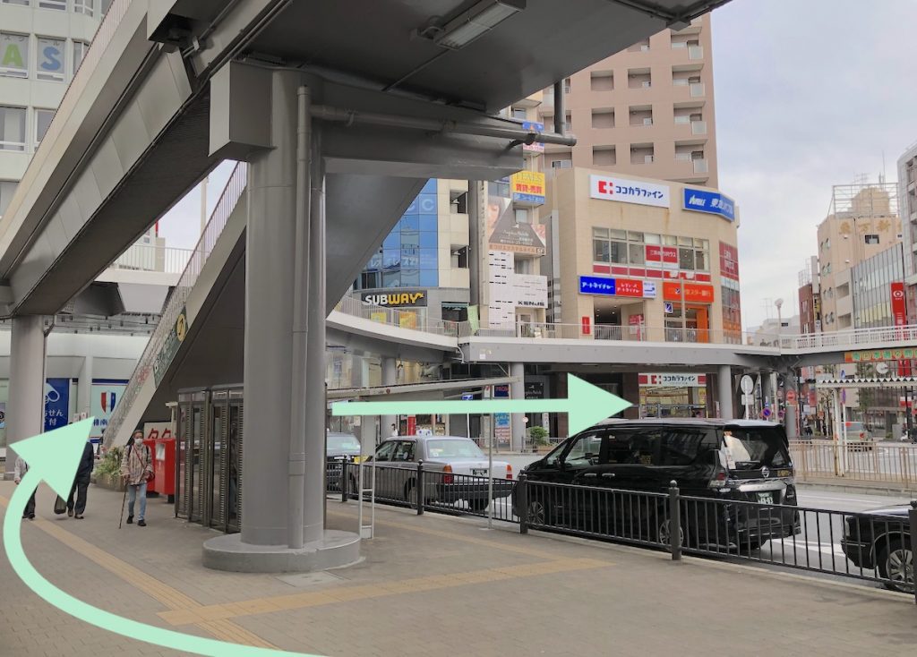 JR藤沢駅から藤沢市民会館へのアクセス画像5
