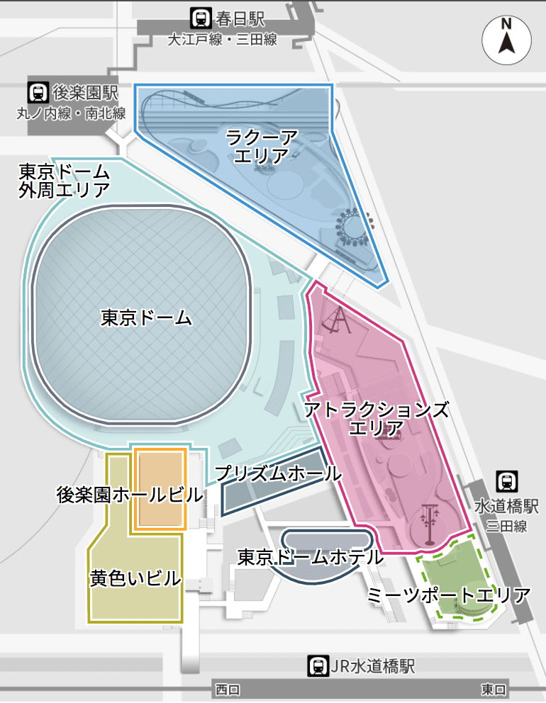 東京ドームのアクセスマップ画像