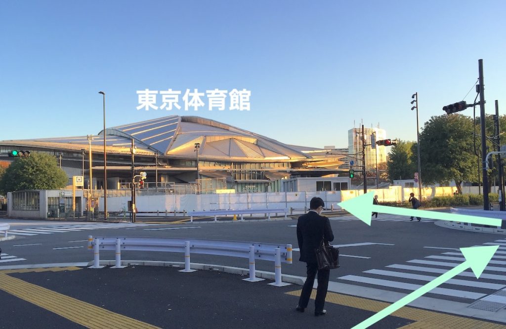 JR千駄ヶ谷駅から新国立競技場(オリンピックスタジアム)へのアクセス画像2