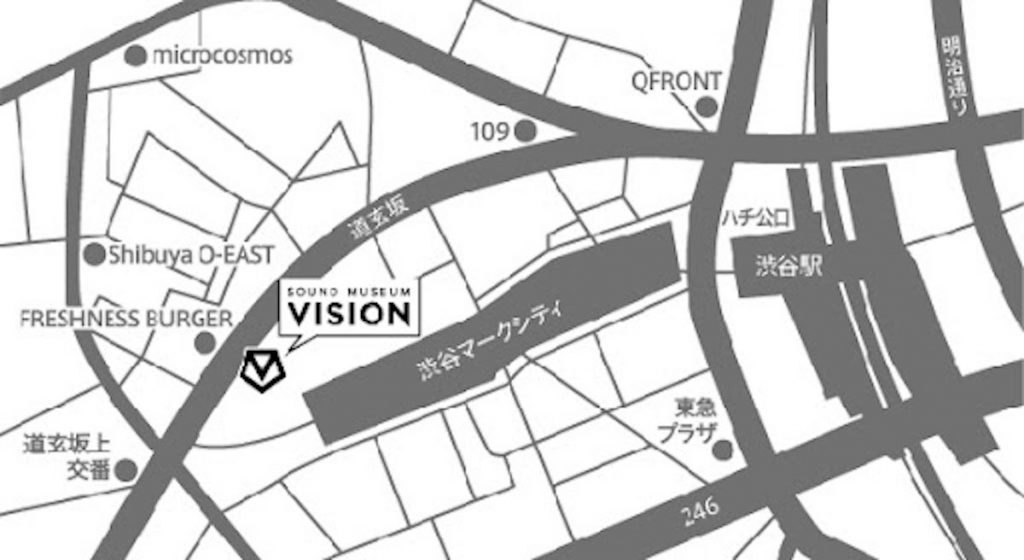 渋谷SOUND MUSEUM VISIONのアクセスマップ画像
