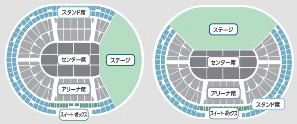 横浜アリーナの座席構成画像