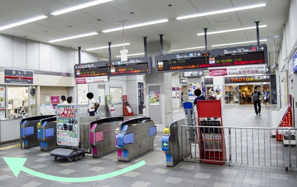 東急東横線新丸子駅から等々力陸上競技場へのアクセス画像1