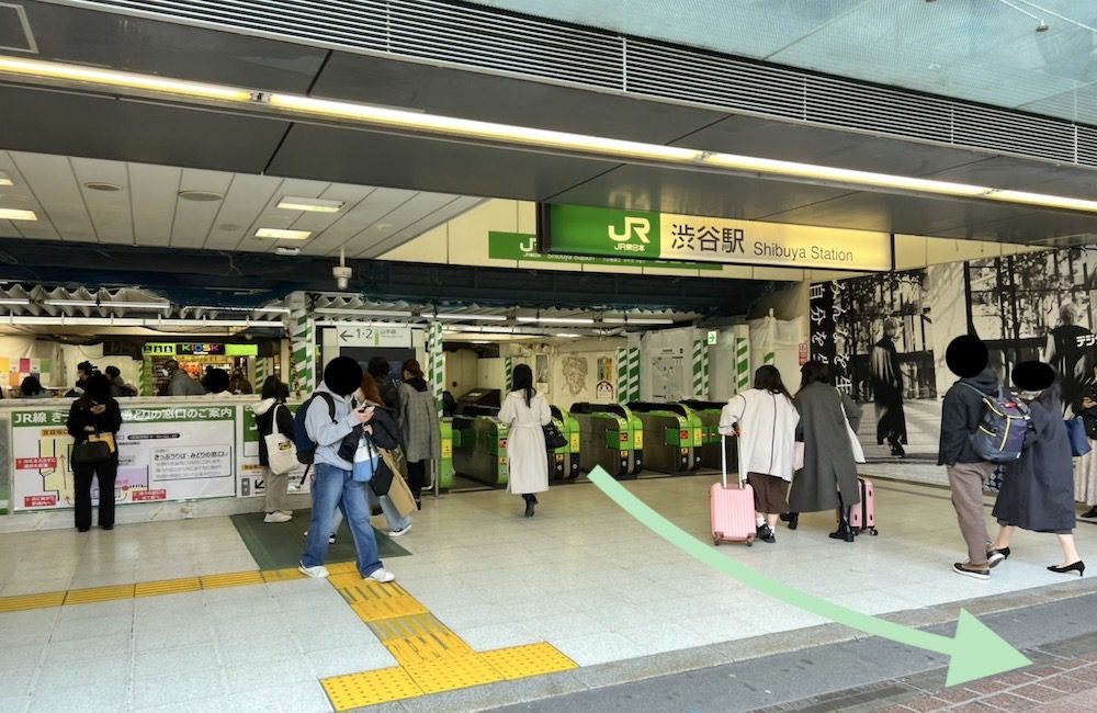 JR線渋谷駅から渋谷WOMB(ウーム)へのアクセス画像2