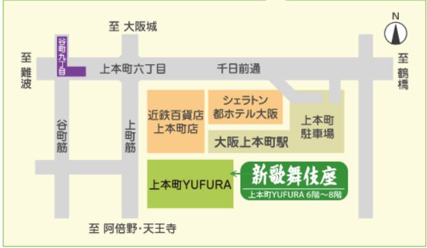 新歌舞伎座のアクセスマップ画像