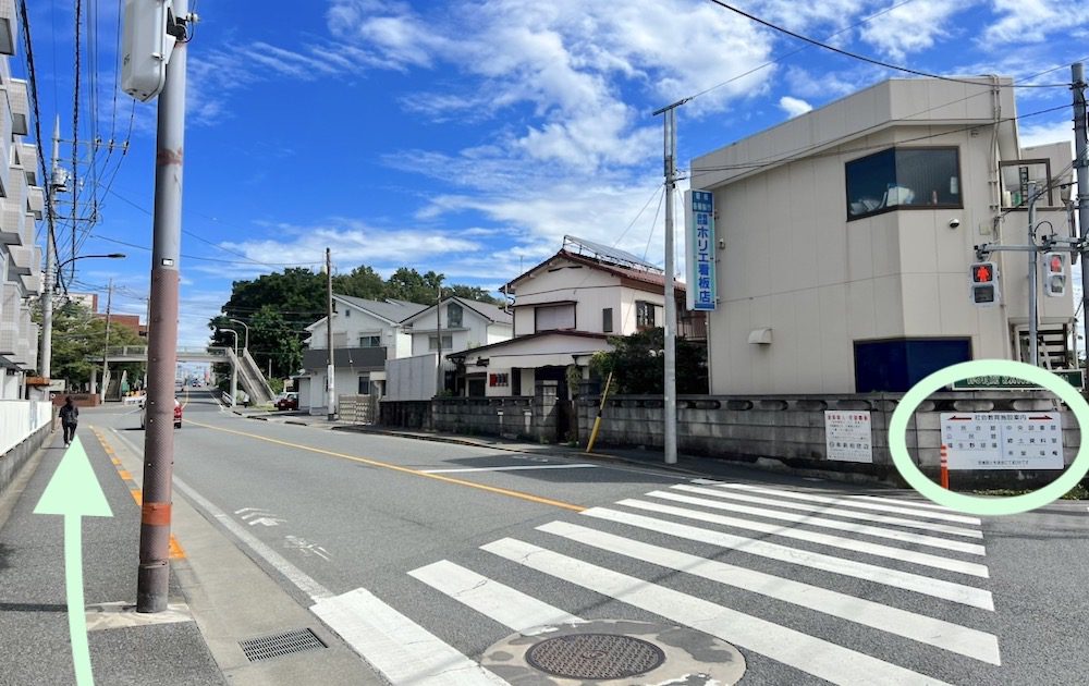 牛浜駅から福生市民会館(もくせいホール)へのアクセス画像13