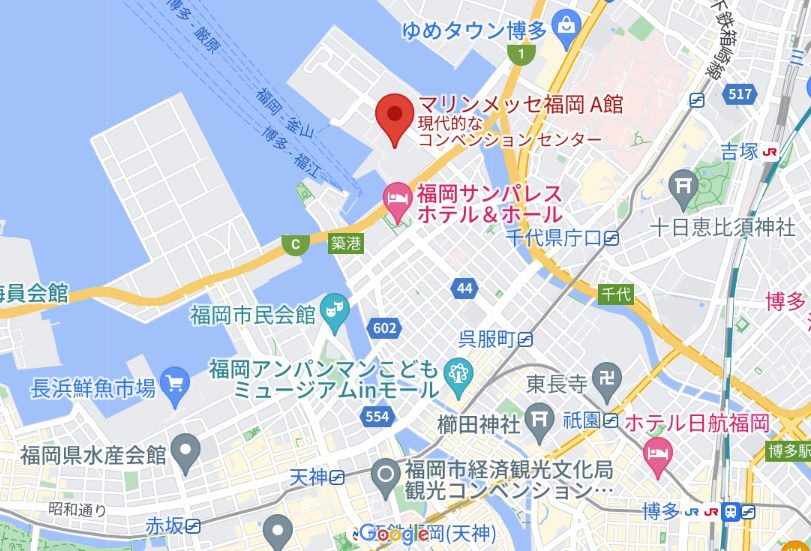マリンメッセ福岡のアクセスマップ画像