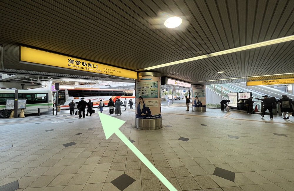 JR線大阪駅御堂筋から梅田芸術劇場へのアクセス画像2