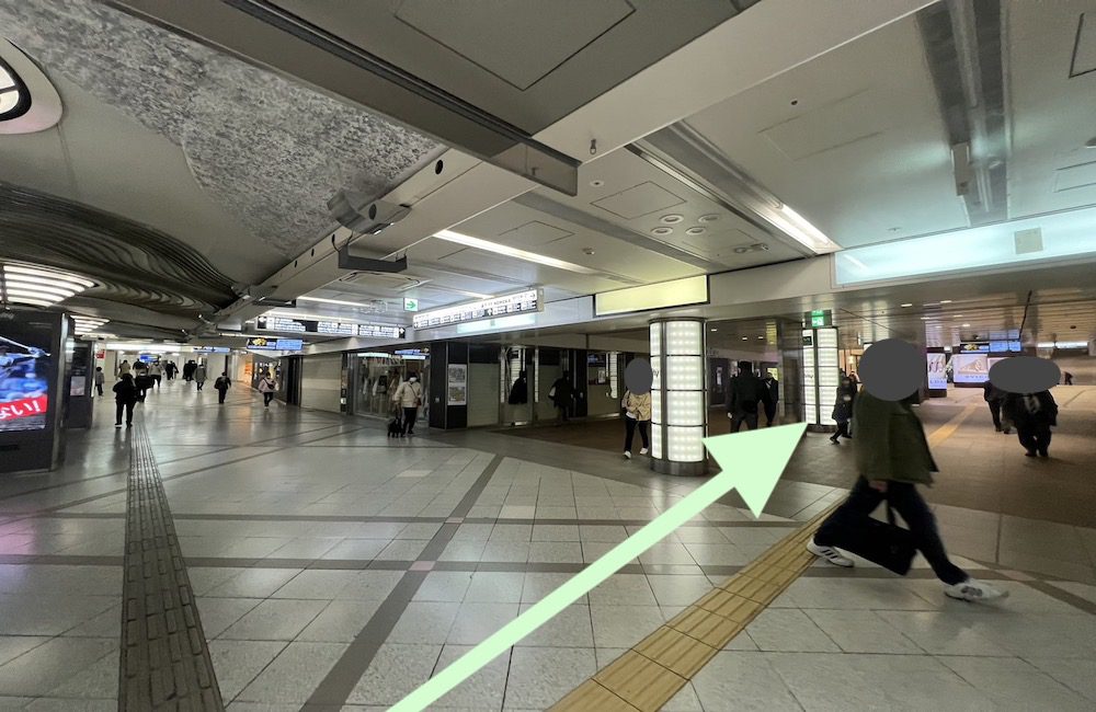 谷町線東梅田駅から梅田芸術劇場へのアクセス画像4