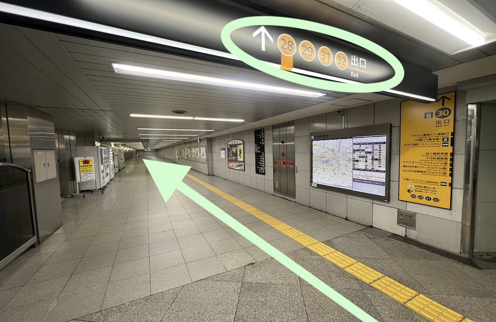 大阪メトロ御堂筋線・千日前線なんば駅からエディオンアリーナ大阪へのアクセス画像6