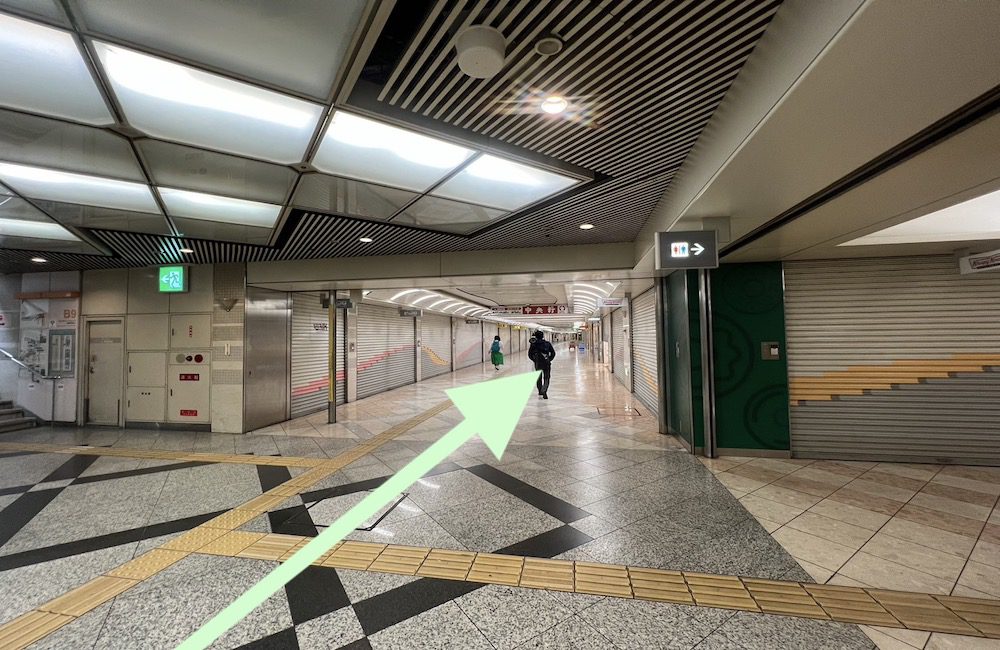 大阪メトロ御堂筋線なんば駅からなんばHatchへのアクセス画像3
