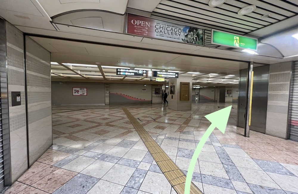 大阪メトロ御堂筋線なんば駅からなんばHatchへのアクセス画像4