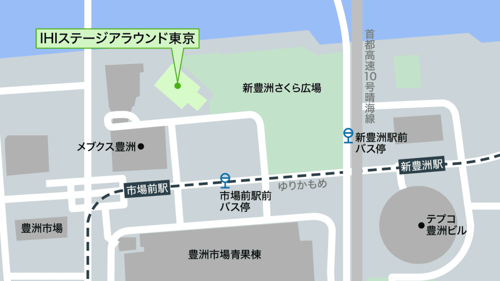 IHIステージアラウンド東京のアクセスマップ画像